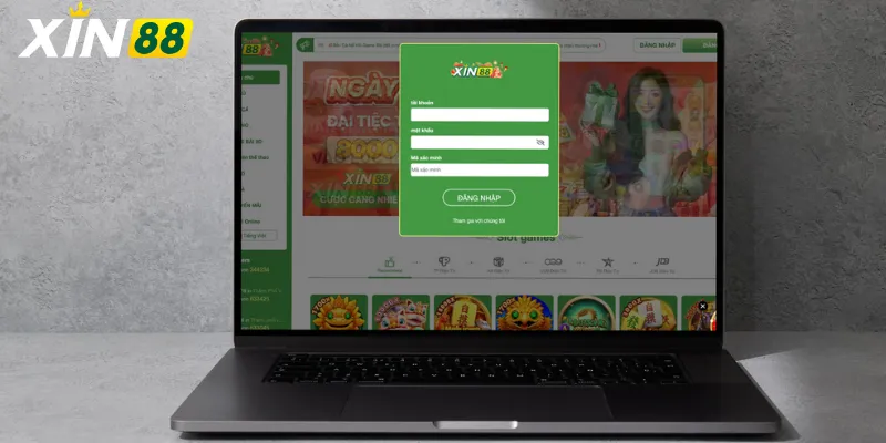 Cách đăng nhập Xin88 trên máy tính